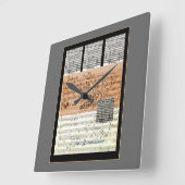 Musical Score collage wall klok (Hoek)