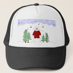Musical Snowman Trucker Pet