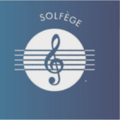 Musical Solfege Symbool stickers (Voorkant)