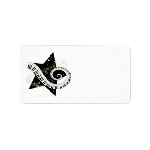 Musical Star Golden Notes Etiket