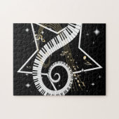 Musical Star golden notes Legpuzzel (Horizontaal)