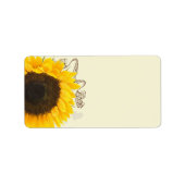 Musical Sunflower Shipping Labels (Voorkant)