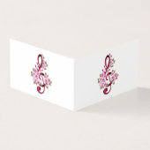 Musical treble clef notes with sakura flowers (Outside)