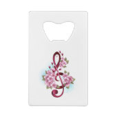 Musical treble clef notes with sakura flowers (Dos)