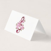 Musical treble clef notes with sakura flowers (Back)