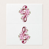 Musical treble clef notes with sakura flowers (Outside Unfolded)