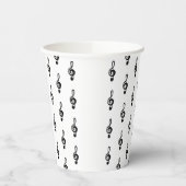 Musical Treble Clef Pattern Papieren Bekers (Links)