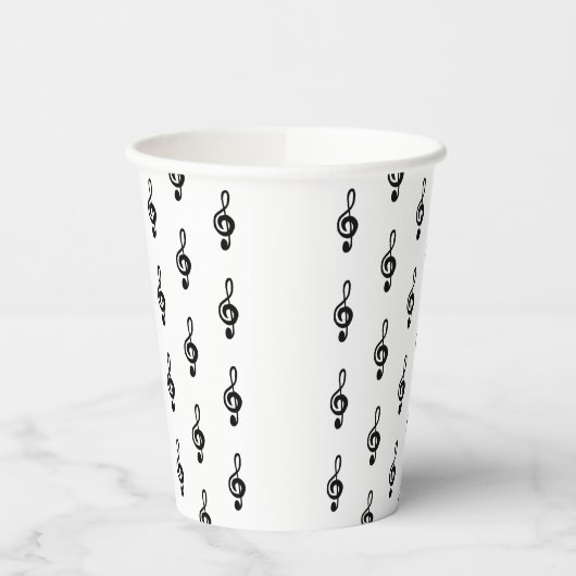 Musical Treble Clef Pattern Papieren Bekers (Links)