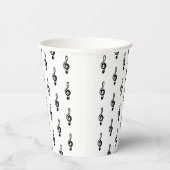 Musical Treble Clef Pattern Papieren Bekers (Rechts)
