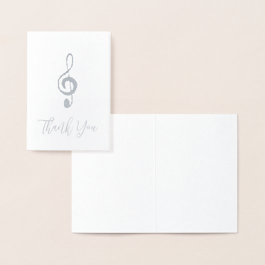 Musical Treble Clef Simple Folie Kaarten (Display)