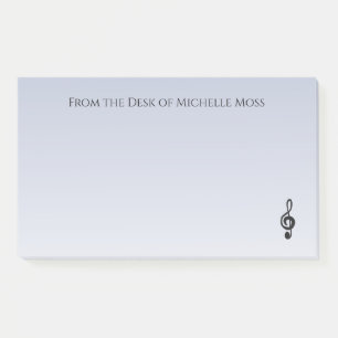 Musical Treble Clef Symbol Simple Paars Post-it® Notes