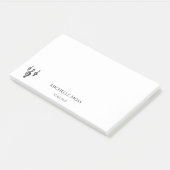 Musical Treble Clef Symbols Cute Black White Post-it® Notes (Schuin)