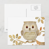 Musical Tree Owl Briefkaart (Voorkant / Achterkant)