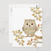 Musical Tree Owl Briefkaart (Voorkant / Achterkant)