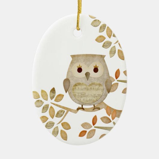 Musical Tree Owl Ornament (Voorkant)