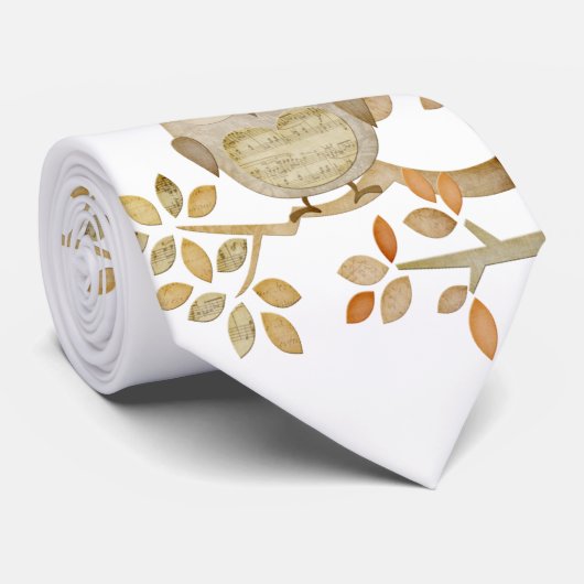 Musical Tree Owl Stropdas (Opgerold)