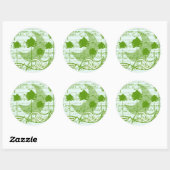 Musical Trees Blue Ronde Sticker (Vel)
