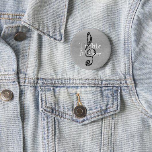 Musical Trouble Maker Pin back Button (In situ)