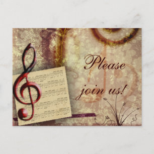 Musical Uitnodiging Briefkaart