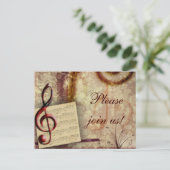 Musical Uitnodiging Briefkaart (Staand voorkant)