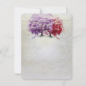 Musical violet rouge coeur feuille Merci (Dos)