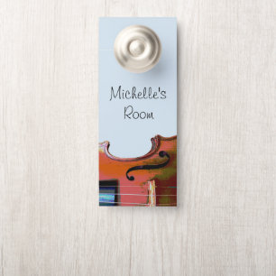 Musical Violin Blue Cute Typography