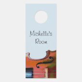 Musical Violin Blue Cute Typography (Voorkant)
