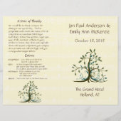 Musical Whimsical Tree Wedding Programme de mariag (Devant)