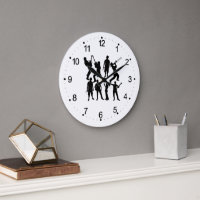 Musici Silhouette van Musicians Wall Large Clock