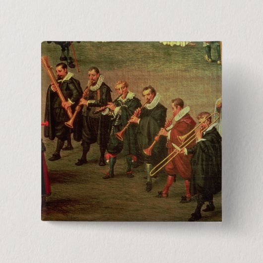 Musici Vierkante Button 5,1 Cm (Voorkant)