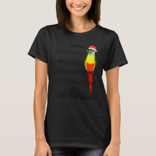 Musiciaanse papegaai Ik Zwijg nacht Gele Groene Ka T-shirt