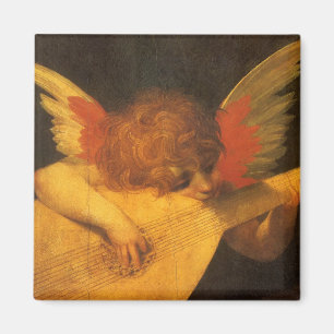 Musician Angel die Lute speelt door Rosso Fiorenti Magneet