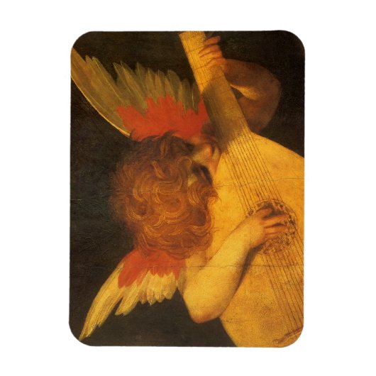Musician Angel die Lute speelt door Rosso Fiorenti Magneet (Verticaal)