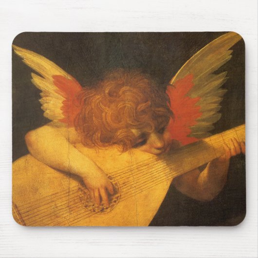 Musician Angel die Lute speelt door Rosso Fiorenti Muismat (Voorkant)