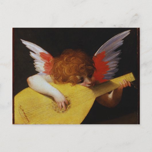 Musician Angel, Rosso Fiorentino Briefkaart (Voorkant)