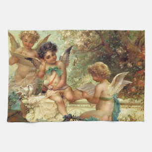 Musician Angels van Hans Zatzka, Victoriaans kunst Theedoek