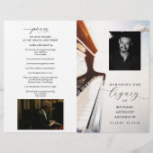 Musician Funeral Program Sjabloon Piano Flyer (Voorkant)
