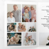 Musician Funeral Tri-Fold Program Template Piano Drieluik Programma (Binnenzijde eerst)