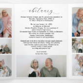 Musician Funeral Tri-Fold Program Template Piano Drieluik Programma (Binnenkant midden)