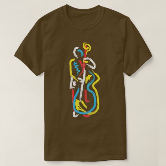 Musician Gift Double Bass Player T-shirt (Design voorkant)