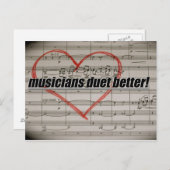 Musicians Duet Better briefkaart (Voorkant / Achterkant)