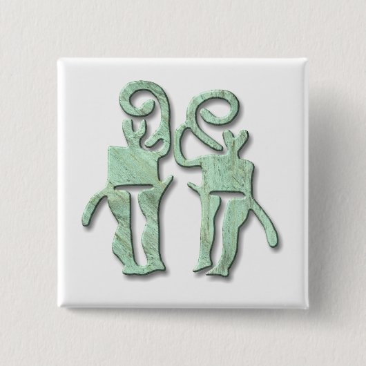 Musicians-koper Vierkante Button 5,1 Cm (Voorkant)