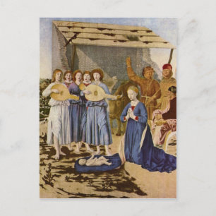 Musicians Worshipping Christus door Geburt Christi Briefkaart