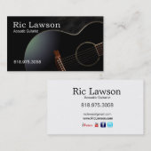 Musicien acoustique de guitariste - carte (Devant / Derrière)