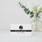 musicien blanc carte de visite avec note de musiqu (Debout devant)