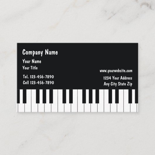 Musicien Carte de visite (Devant)