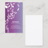 Musicien Carte de visite Notes flux ascendant (Devant / Derrière)