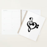 Musicien Coeur de musique - Treble Bass Clef<br><div class="desc">Treble Bass Clef Heart - design de ventilateur de musique. L'art de la silhouette noire - J'aime le symbole musical pour tous les musiciens. OEuvre simple et minimaliste pour inspirer et express un amour de la musique. > Utilisez pour l'appréciation de l'enseignant, les récitals musicaux ou le prix de l'élève,...</div>
