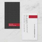 Musicien cool Carte de visite noir et rouge (Devant / Derrière)