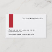 Musicien cool Carte de visite noir et rouge (Dos)